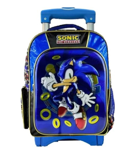 Mochila Con Ruedas Sonic El Erizo Primaria Ruz Original