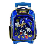 Mochila Con Ruedas Sonic El Erizo Primaria Ruz Original