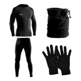 Kit Conjunto Termico Oslo + Gorro Polar + Guantes Piel - Fas