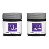 Kit Tinta Liquida Facial Colormake 15ml C/ 2 (pretos)