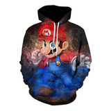 Sudadera Capucha Super Mario - Diseño De Dibujos Animados