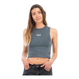 Polera Mujer Stoked Deck Gris