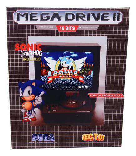 Caixa Vazia Papelão Mega Drive 2 Tec Toy Para Reposição