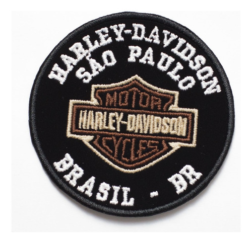 Patch Bordado Harley Davidson Sao Paulo Brasil Hdm065l080a08