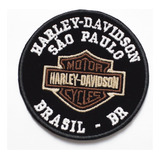 Patch Bordado Harley Davidson Sao Paulo Brasil Hdm065l080a08
