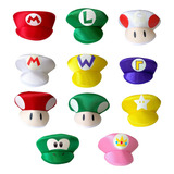 Disfraz Gorra Boina Mario Logo Brilla En Obscuridad Luigi Honguito Toad Peach Wario Waluigi Estrella 1 Pieza