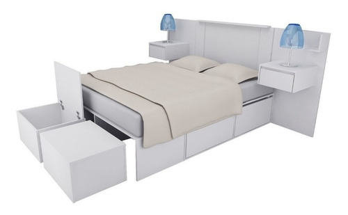 Base De Colchon Sommier Cama Con Cajones Colchon 140