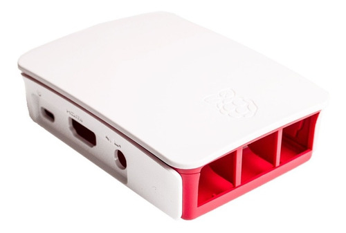 Case Raspberry Pi3 Original Branco Vermelho - Pronta Entrega