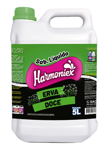 Sabonete Liquido 5 Litros - Erva Doce Harmoniex