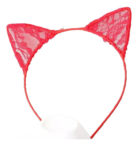 Diadema Orejas De Gato Neko Kawaii Ideales Para Cosplay Rojo