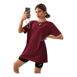 Playera Oversize Vino, Estilo, Moda, Holgada, Suelta, Amplia