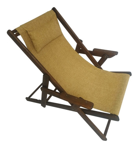 Silla De Descanso Plegable Grande  Entintada Roble Obcs