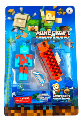Muñecos Minecraft Juego Set Acuático Juguete Pequeño