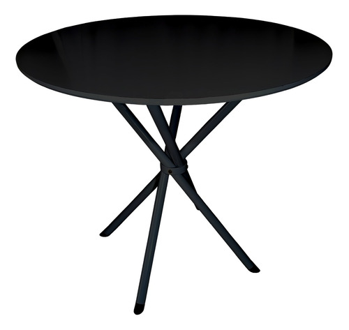 Mesa 80cm Redonda Jantar Base Italy Apoio Aço Metal Nc