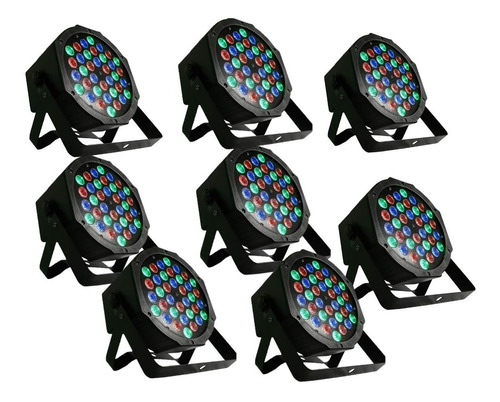 Combo X 8 Proton Led 36 Dmx Audio Progr Envio Gratis Premium