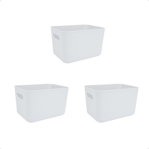 Set X3 Canastos Organizadores Deco Cajas 26x18x16 Moderna