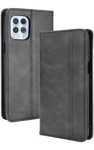 Funda De Piel Sintetica Para Moto G100 (negro)