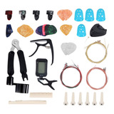 Kit De Accesorios Para Guitarra, Afinador, Cambiador De Cuer