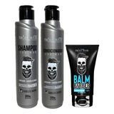 Shampoo + Condicionador + Balm Cabelo E Barba Tróia Hair Man