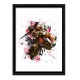 Warcraft Orc -  Cuadro (30 X 40  Marco Negro)