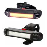 2 X Luz Bicicleta Trasera Delantera Recargable 100 Lumen Led