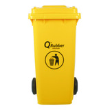 Contenedor De Basura Qrubber 120 Lts. Amarillo