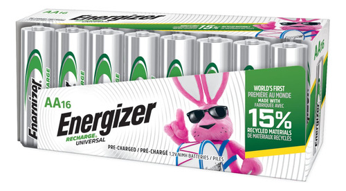 Energizer Baterías Aa Recargables, Recarga Universal Doble.