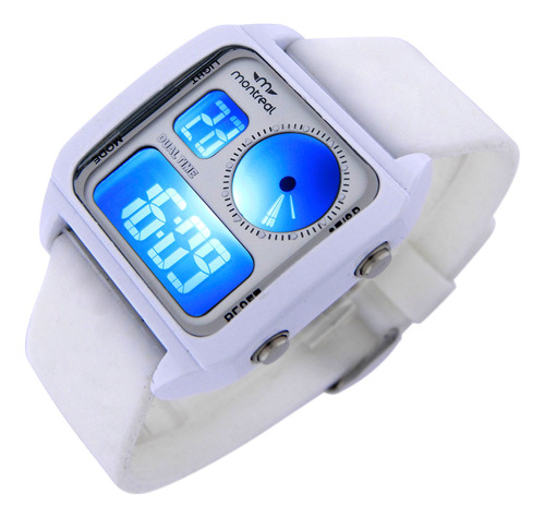 Reloj Montreal Digital Ml1686 Crono Alarma Luz Hora Dual