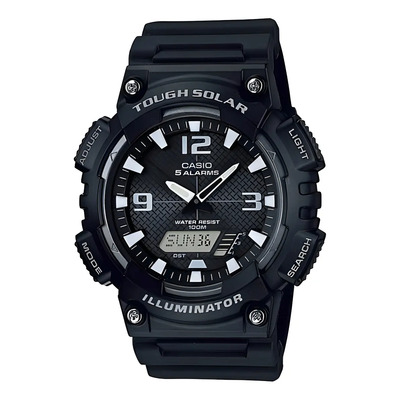 Reloj Casio Aq-s810w2 Dual Negro Wr100 Solar Analogo\u002Fdigital | Envío gratis