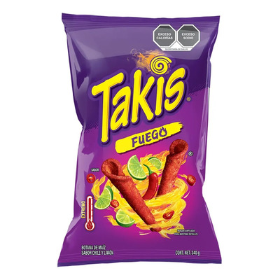 Botana De Maiz Fuego Sabor Chile y limon 340g Takis | MercadoLibre