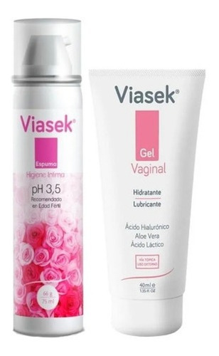 Combo Viasek Gel Vaginal Lubricante + Espuma De Higiene 3,5