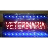 Cartel Led Veterinaria Pet Shop Abierto La Q` Quieras Pedila