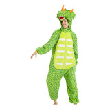Pijamas Dinosaurio,completa Mameluco Disfraz Adulto Verde