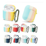 Capa Case Silicone Para AirPods Mosquetão Gancho Luxo