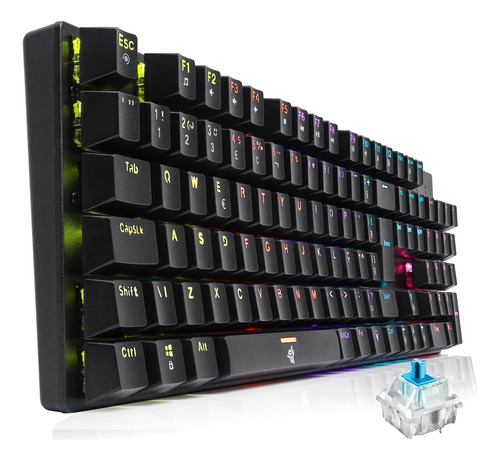 Teclado Gamer Mecânico Qwerty Abnt2 Rgb Pc Xbox Switch Blue