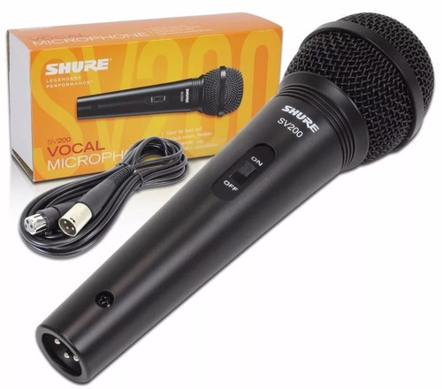 Microfono Shure Sv200 Con Cable Xlr 4,5 Mts De Mano Vocal