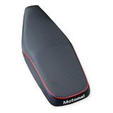 Asiento Motomel Dlx 110 Borde Rojo Original