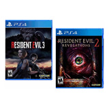 Resident Evil 3 Remake + Resident Revelations 2 Ps4 Nuevos*