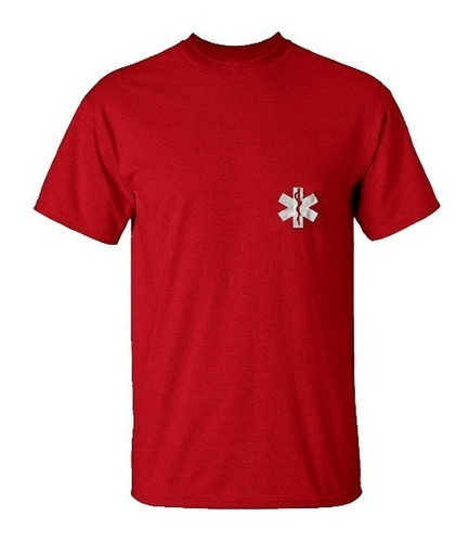 Remera Estampada Servicios Médicos De Emergencia Rojo