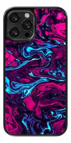 Funda Para Celular Marmol Pintura Colores Rosa Azul Morado