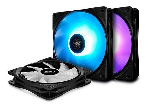 Kit Com 3 Cooler Fan Deepcool Rf 120m 120mm Rgb Rf120