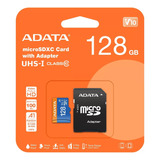 Memoria Micro Sd  Adata 128gb Clase  10 C/aptador 100mb/s