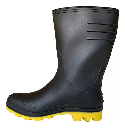 Bota De Pvc Forrada Borracha Impermeável Motoboy Chuva Moto