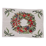 Mantel Individual Navideño Con Estampado Navideño Para Mesa