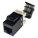  Ficha Jack Rj45 Cat 6 Arwen Negro Keystone 110 