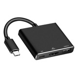 Conversor 4k Hdmi 3 En 1 Hub Usb 3.0 Professional High