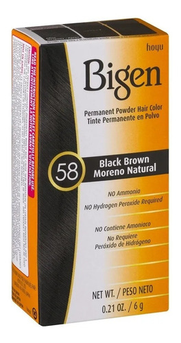 Bigen Tinte Bigote Barba Semi Permanente Negro Natural 58