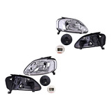 Jgo Faros Delanteros Manual Volkswagen Crossfox 07-09 Depo