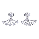 Diamonfire | Brilliant | Aretes Tipo Abanico Con 6 Piedras