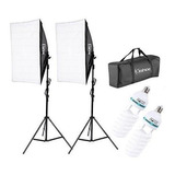 Kit De Iluminación Fotografía 20  X28  Softbox 1350w Siste